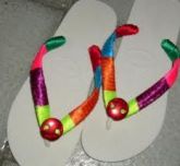 Havaianas Decorada com fitas ;